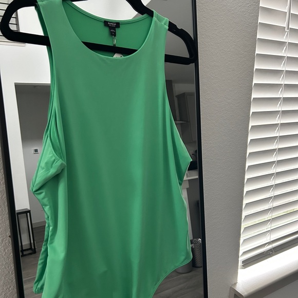 Express Body Contour Compression Silky High Neck Thong Bodysuit - Picture 4 of 4